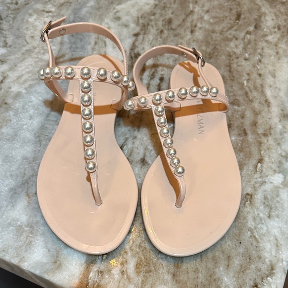 Stuart Weitzman Shoes - Stuart Weitzman Elegant Pearl-Embellished Sandals